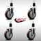 Service Caster 5'' SS Maroon Poly Wheel Swivel 1-1/2'' Expanding Stem Caster Set, 4PK SCC-SSEX20S514-PPUB-MRN-112-4 - alternate 3